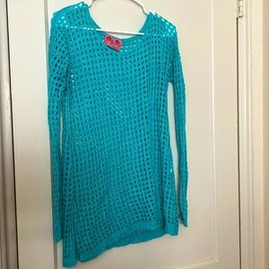 Sweet & sinful blue sweater size: L